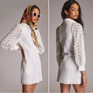 Anthropologie mare mare shirt dress lace small - Anthropologie Dress Puff Sleeve